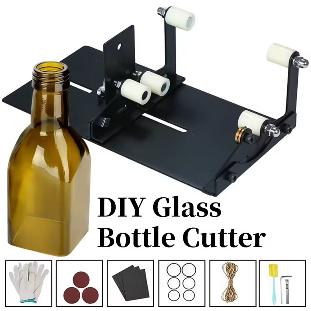 Wine Beer World - Glazen flessensnijgereedschap, vierkante ronde wijnglas sculptuur