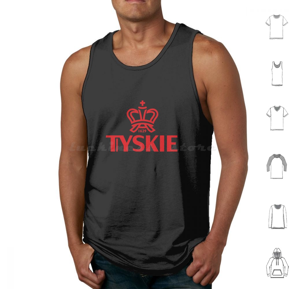 Wine Vodka Beer - Tyskie Tanktops Print Katoen Drankjes Bier
