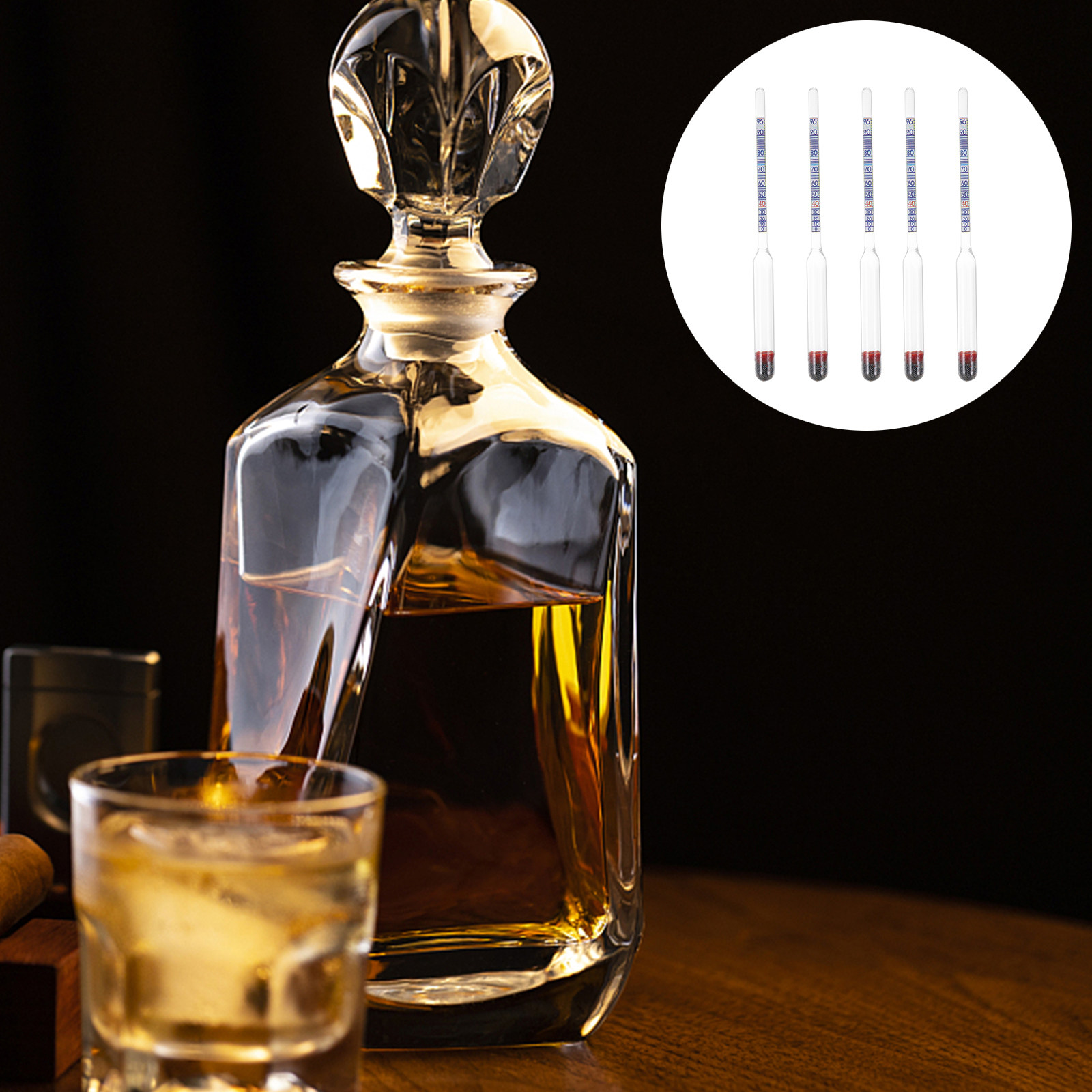 Wine To Beer Alcohol - 5 stuks veilige glazen alcoholhydrometer met
