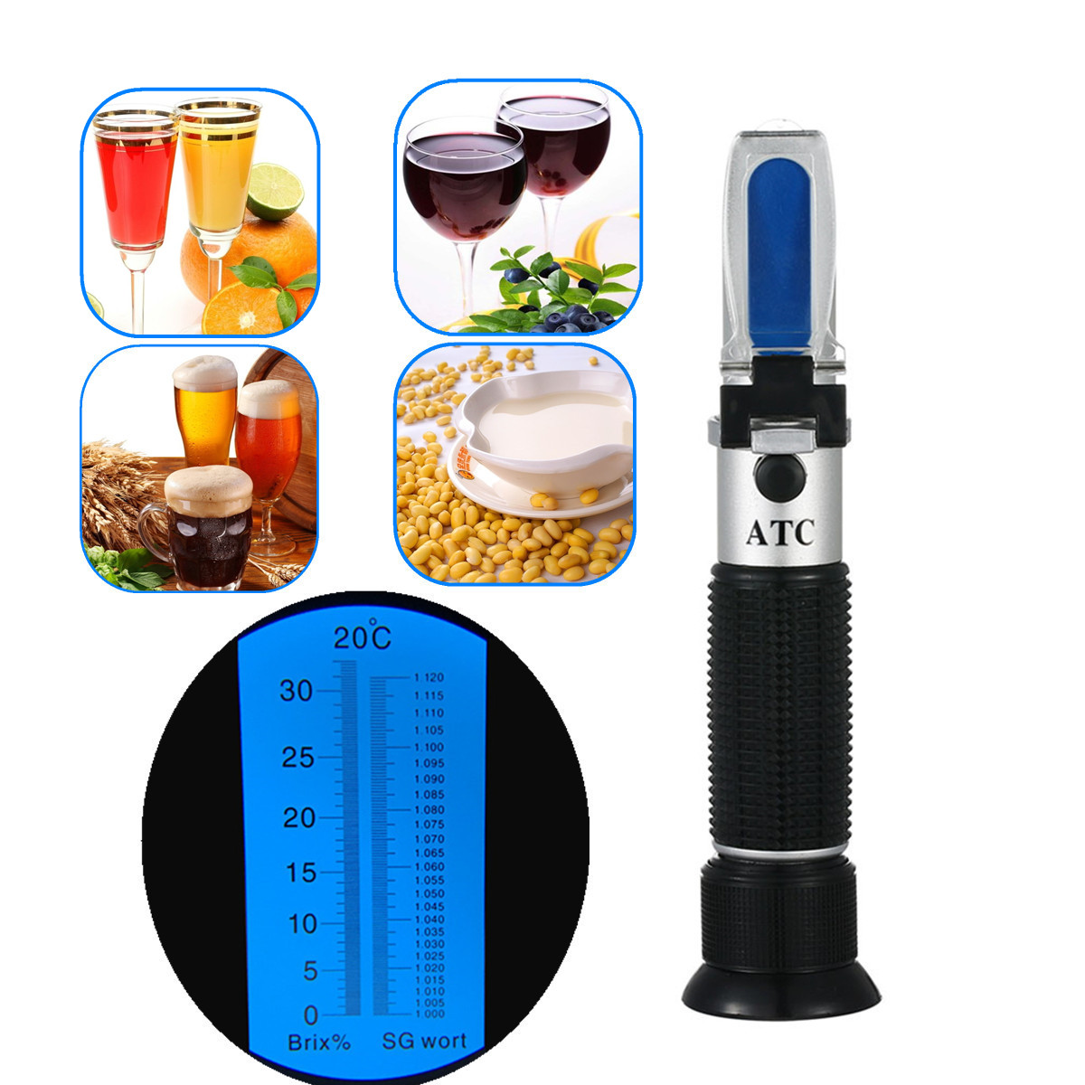 Wine To Beer Alcohol - Refractometer 0-32% Brix Bierbrouwen Wort SG