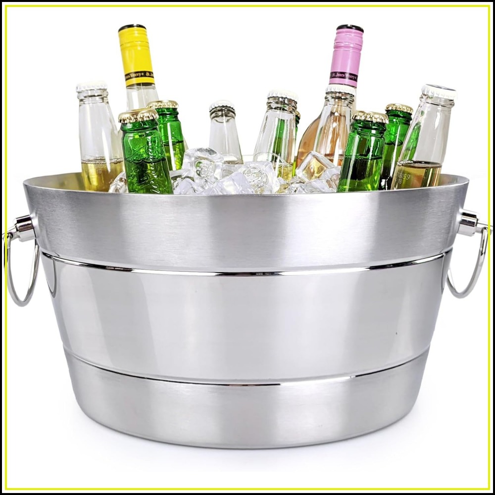 Wine Beer Images - Dubbelwandige roestvrijstalen ijs emmer, 12QT lekvrije