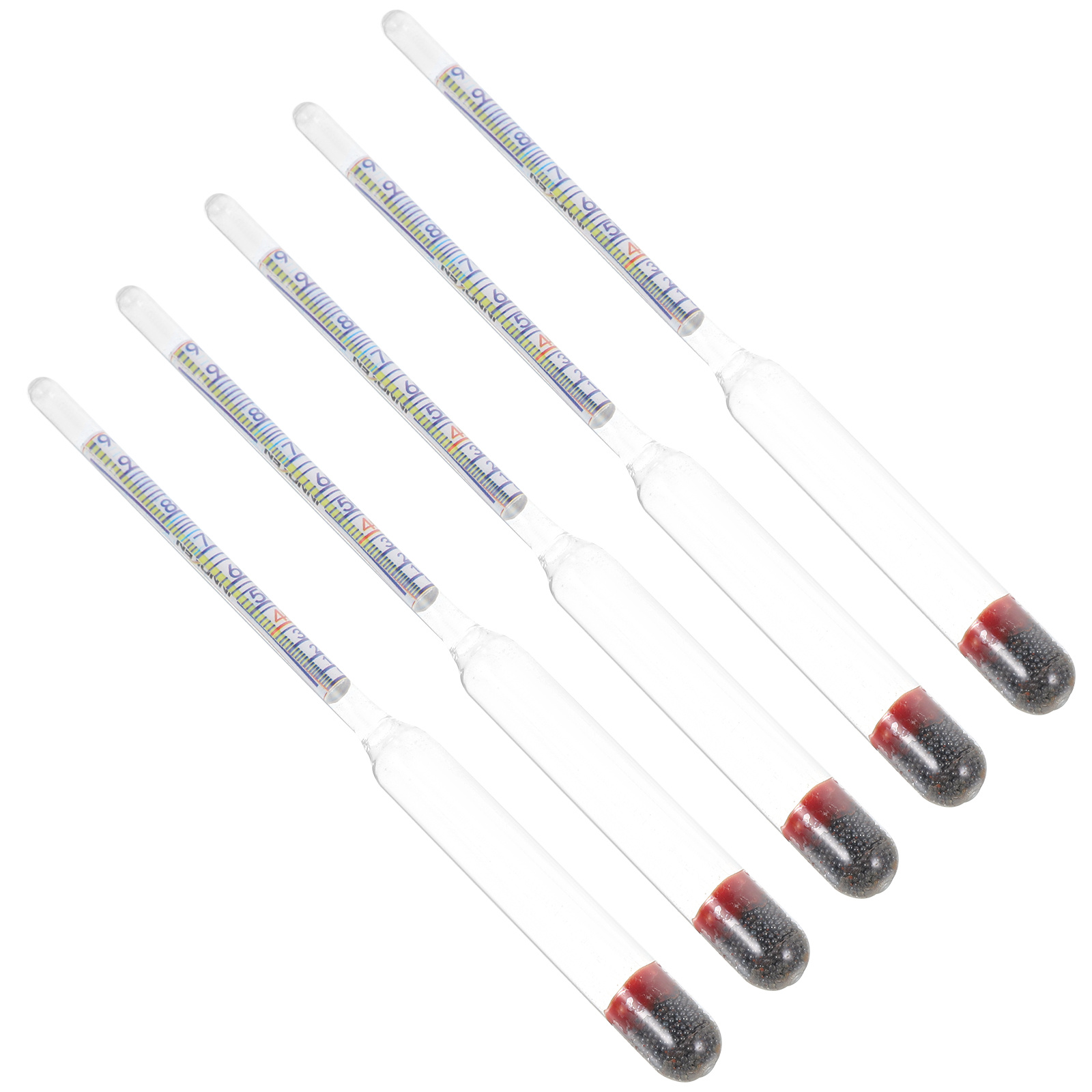 Wine To Beer Alcohol - 5 stuks alcoholmeter glazen hydrometer voor