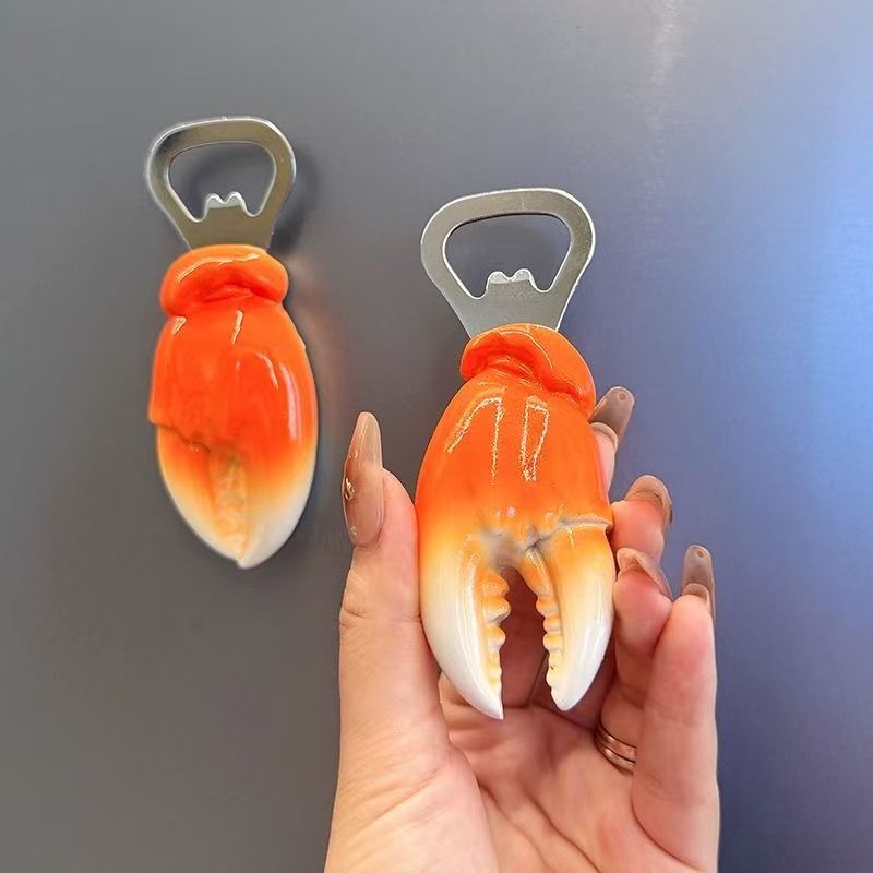 Wine Beer Fridge - Crab Claw Magnet Bierflesopener Multifunctionele koelkaststicker