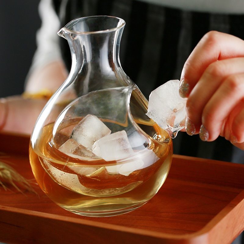 Wine Beer Whiskey - Loodvrije glazen karaf van helder kristalglas,