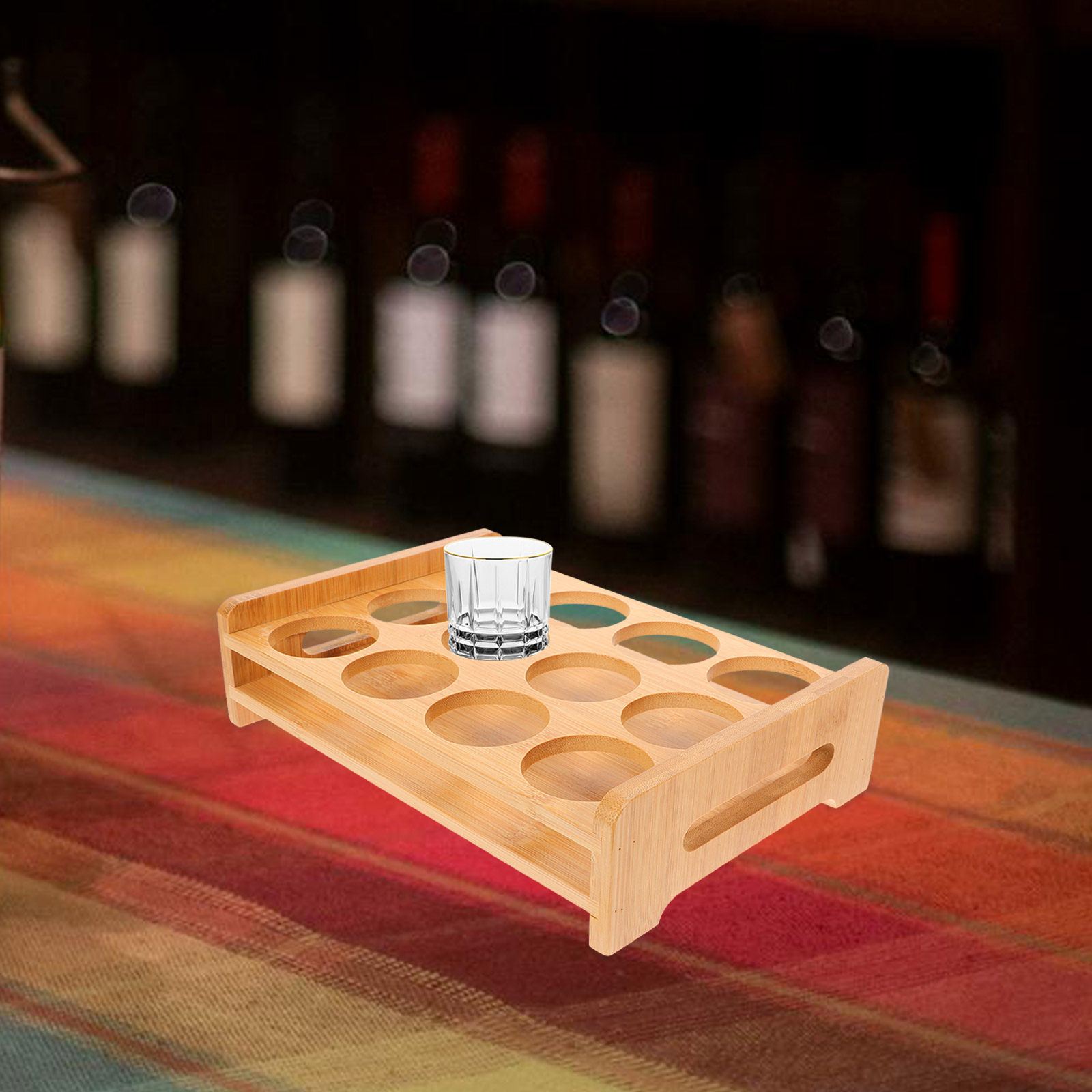 Bamboe Shotglaasjes Houder Dis - Wine Beer Whiskey recensie en prijs