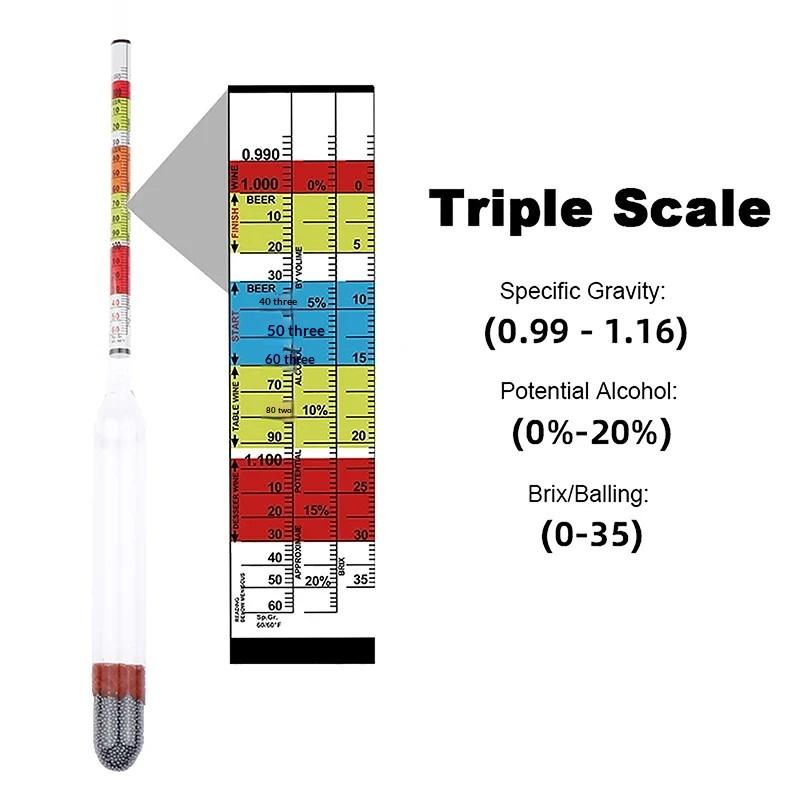 /KQM/3 Schaalhydrometer voor h - Wine To Beer Alcohol recensie en prijs