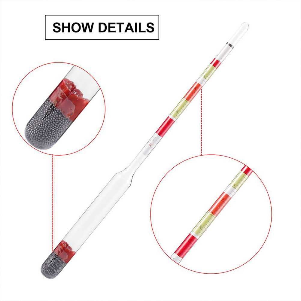 Drievoudige Schaal Hydrometer  - Wine To Beer Alcohol recensie en prijs