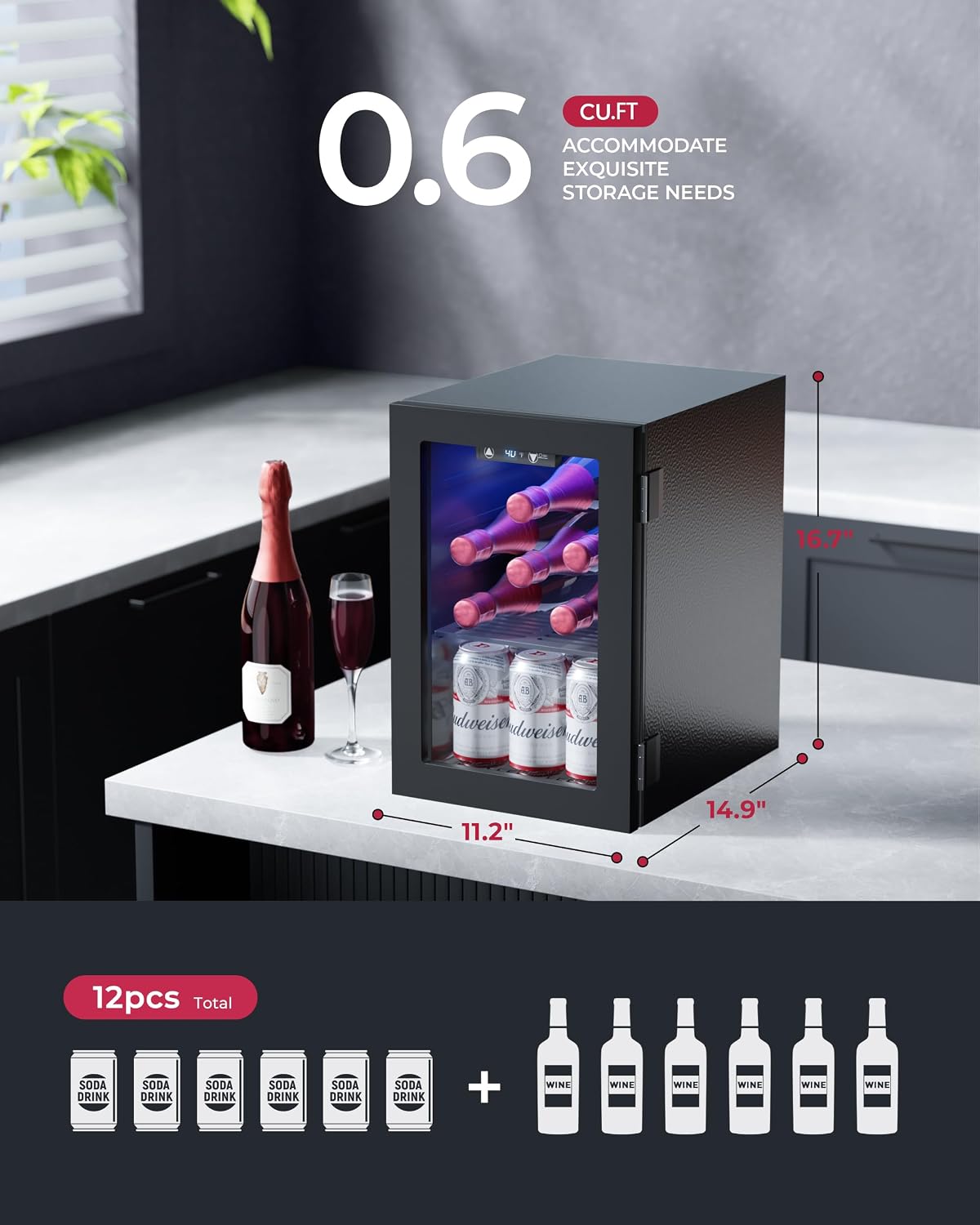 Compacte minikoelkast voor bie - Wine Beer Images recensie en prijs