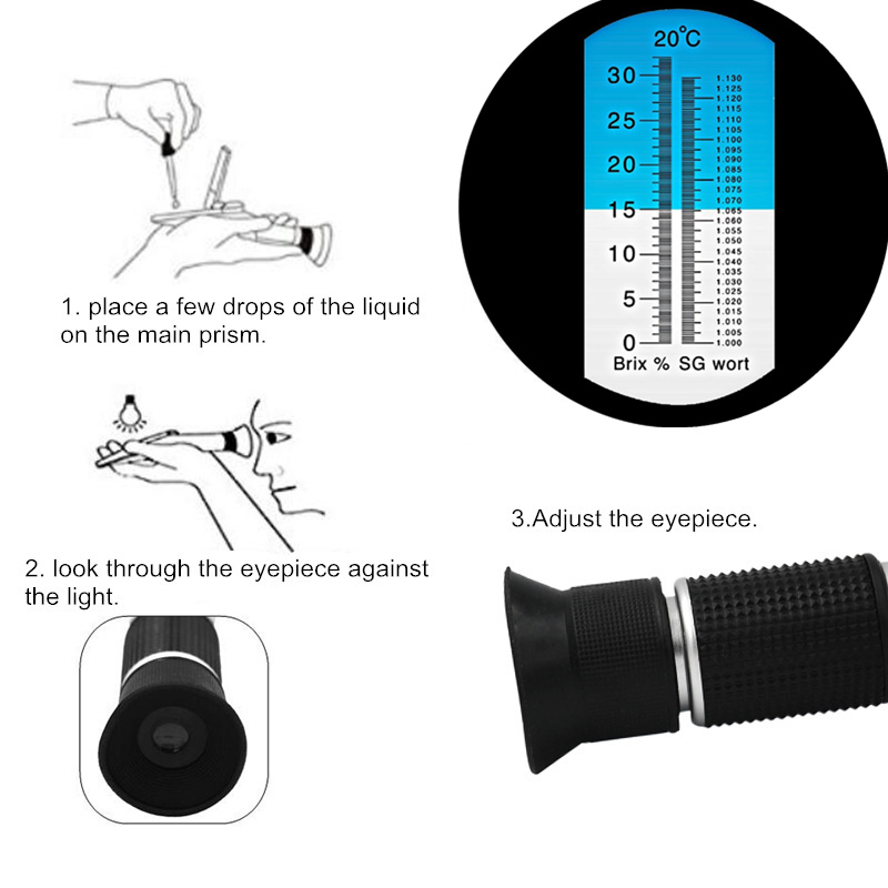 Refractometer 0-32% Brix Bierb - Wine To Beer Alcohol recensie en prijs