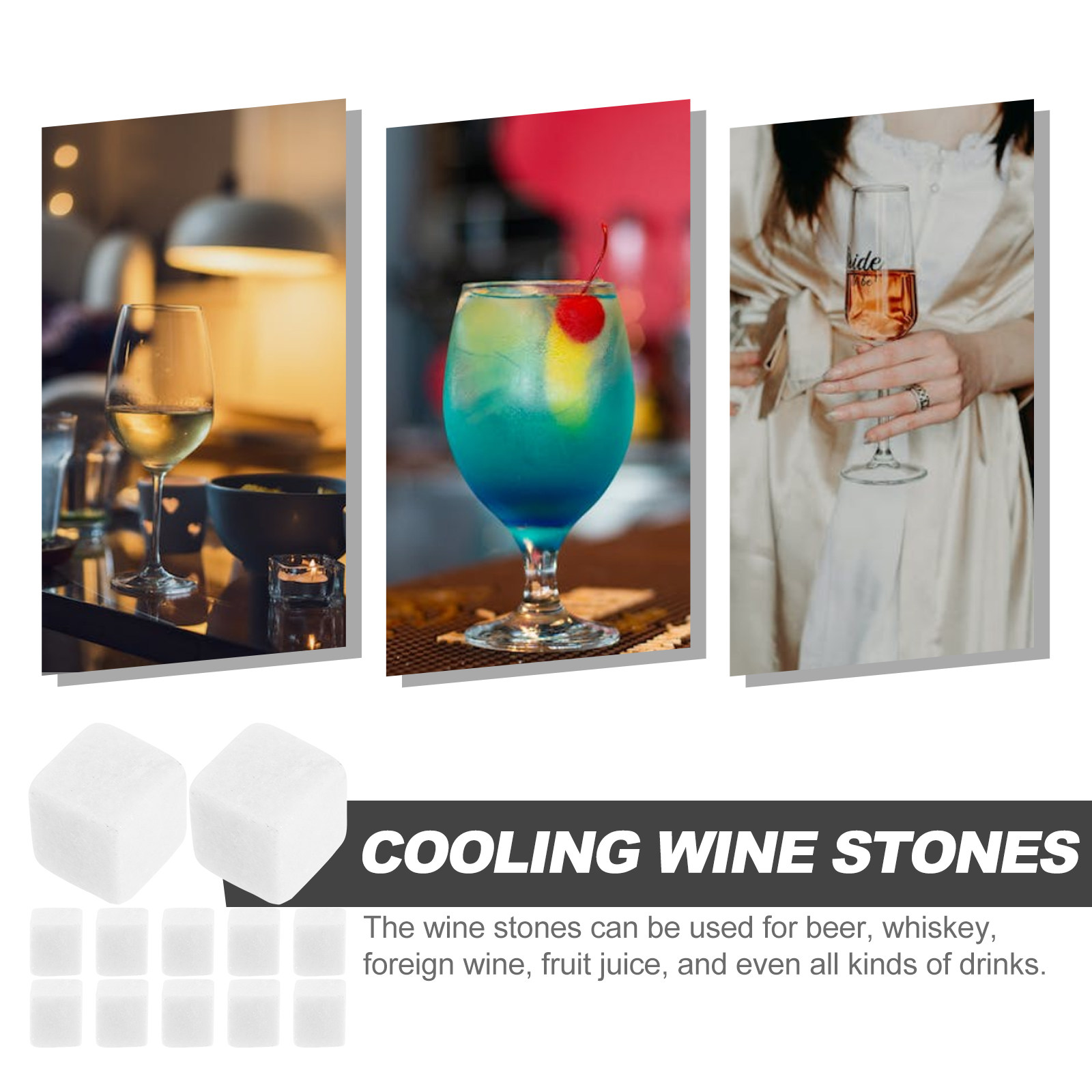 12 stuks natuurlijke marmeren  - Wine Beer Whiskey recensie en prijs